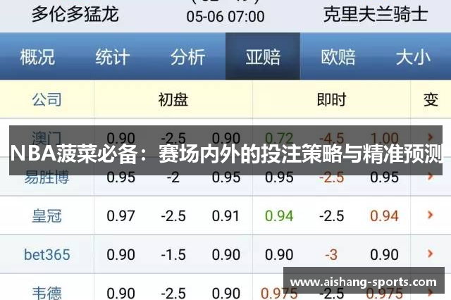 NBA菠菜必备：赛场内外的投注策略与精准预测